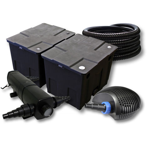 SUNSUN filtros para 60.000l Estanque con 24W Clarificador y 40W ECO Bomba Manguera de 25m