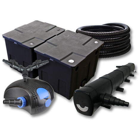 SUNSUN filtros para 60.000l Estanque con 72W Clarificador y 100W ECO Bomba Manguera de 25m