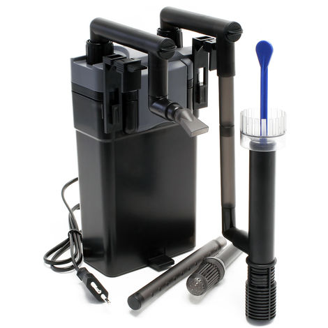 SunSun HBL-802 Filtro de acuario externo colgante 500 l/h para acuarios de hasta 100 l, filtrado multietapa con medios filtrantes