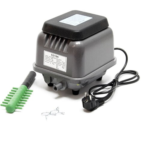 SunSun HJB-120 Aireador de estanque 7200l/h 80W bomba de aire para acuarios y estanques para agua sin hielo en invierno y suministro de oxígeno en verano