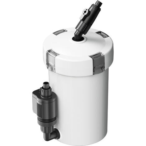 SunSun HW-603B Aquarium Außenfilter 400 L/h mit 3 Filterschwämmen und 1 Filtervlies, Filtermedien, Filterpumpe