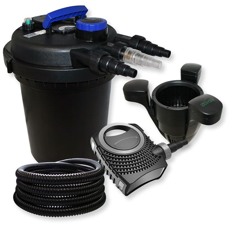 

Wiltec - SunSun Impresión filtro para estanque 6000L 11W UVC neo8000 70W Bomba 25m tubo Skimmer SK40 jardin