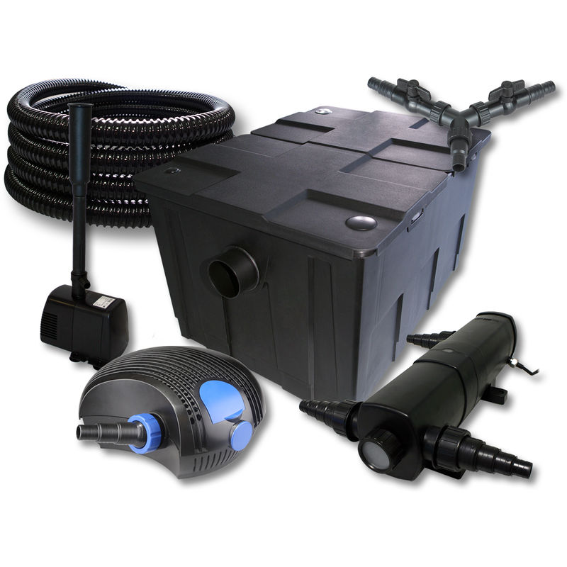 

Wiltec - SUNSUN filtros para 60000l Estanque 18W Clarificador y 100W ECO Bomba 25m Manguera fuente jardin