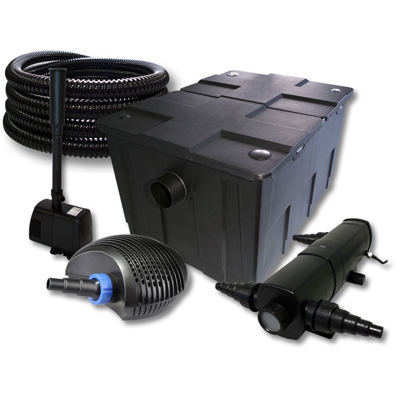 

Wiltec - SUNSUN Juego de filtros para 60000l Estanque con 18W Clarificador y 40 W ECO Bomba 25m tubo fuente