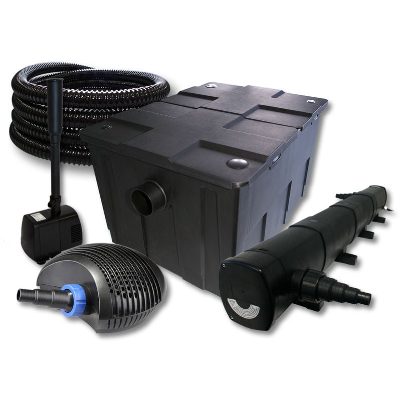 

Wiltec - SUNSUN filtro para 60000l Estanque 72W Clarificador 40W Bomba 25m Manguera fuente jardin