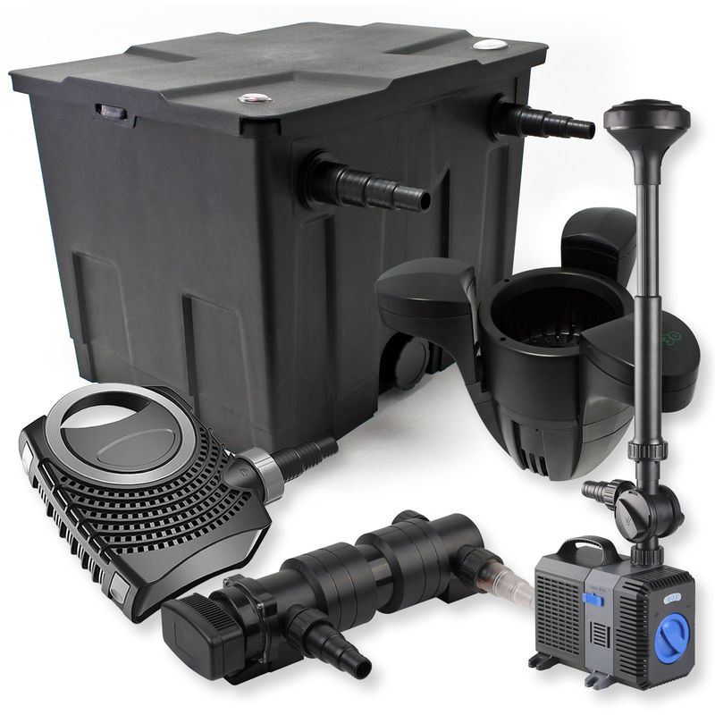 

Wiltec - SunSun 1 Cámara Filtro Set 12000l 18W UV Clarificador para estanques Bomba Fuente skimmer jardin