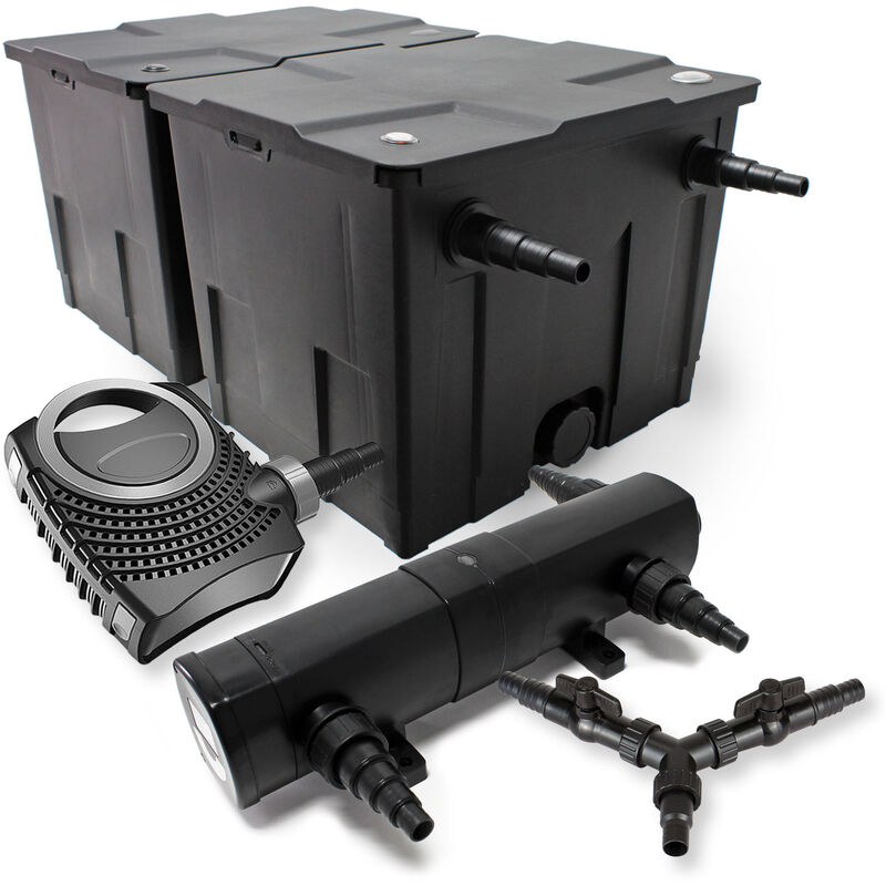 

Wiltec - SUNSUN Juego para estanques 60000l 24W Purificador para estanques 80W ECO Bomba jardin
