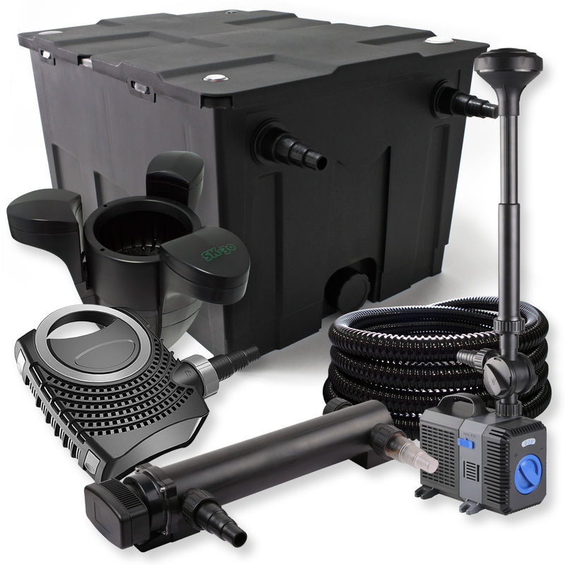 

Wiltec - SunSun Juego para estanques 60000l 24 W Purificador para estanques neo7000 Tubo Fuente skimmer