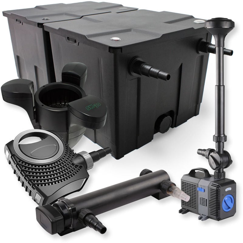 

Wiltec - SunSun Juego para estanques 60000l 24W UVC Clarificador para estanques neo7000 Bomba Fuente Jardin