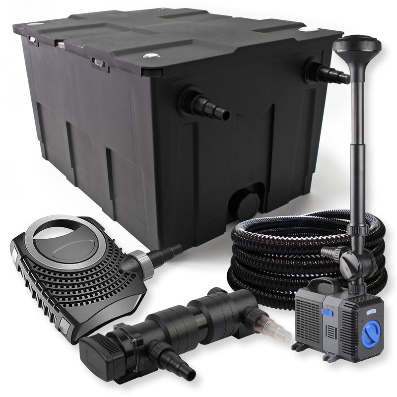 

Wiltec - SunSun Kit de filtración de estanque 60000l 18 W UVC clarificador 50 W neo7000 Bomba Manguera fuente