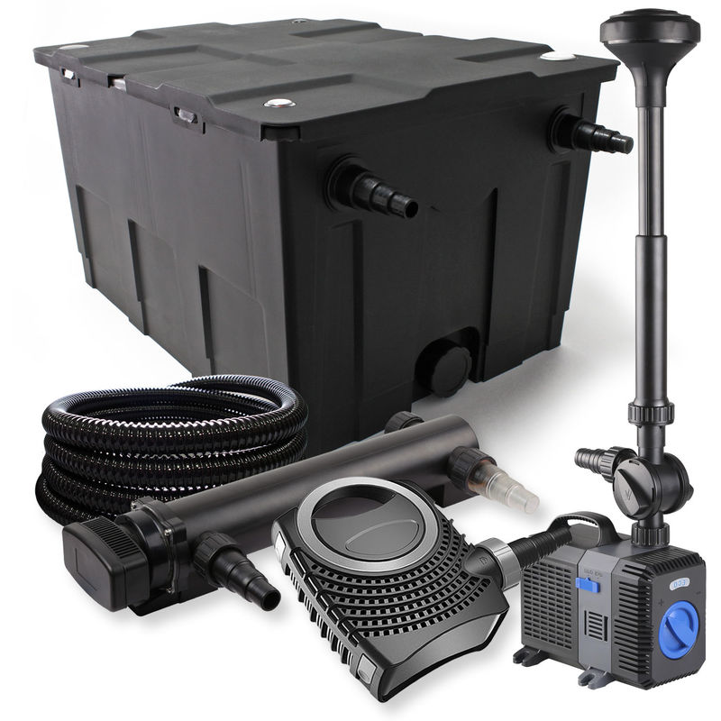 

Wiltec - SunSun 1 Cámara Filtro Set 60.000l 36W UVC Clarificador NEO8000 70 W bomba manguera fuente