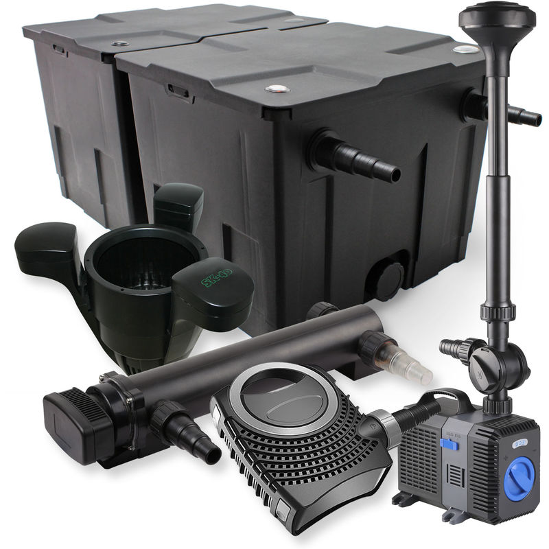 

Wiltec - SunSun Kit de filtración de estanque 60000l 36W UVC esterilizador neo8000 70W Fuente skimmer Jardin