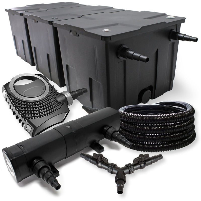 

Wiltec - SunSun Kit de filtración de estanque 90000l 24W clarificador neo8000 70W bomba 25m manguera