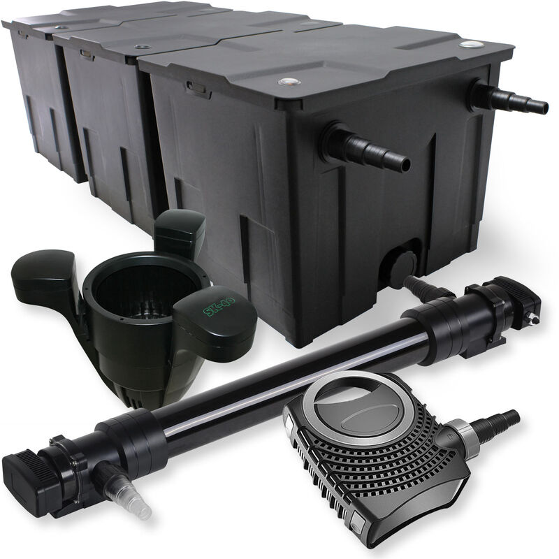Sunsun - Kit de filtration de bassin 90000l 72W uvc 6. Stérilisateur NEO10000 80W Pompe Skimmer