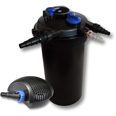 main image of "SunSun Kit de filtration de bassin à pression 30000l avec 18W UVC Stérilisateur et 40W éco Pompe"