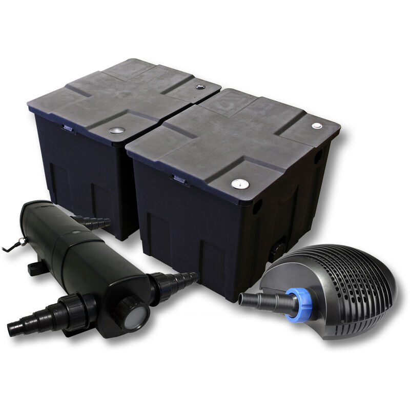 Sunsun - Kit de filtration de bassin pour 60000l avec 24W Stérilisateur et 40W éco Pompe