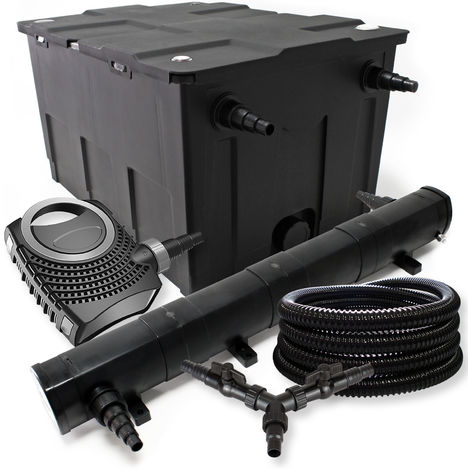 SunSun Kit Filtración estanque 60000l 72 W Clarificador neo8000 70 W bomba 25 m manguera