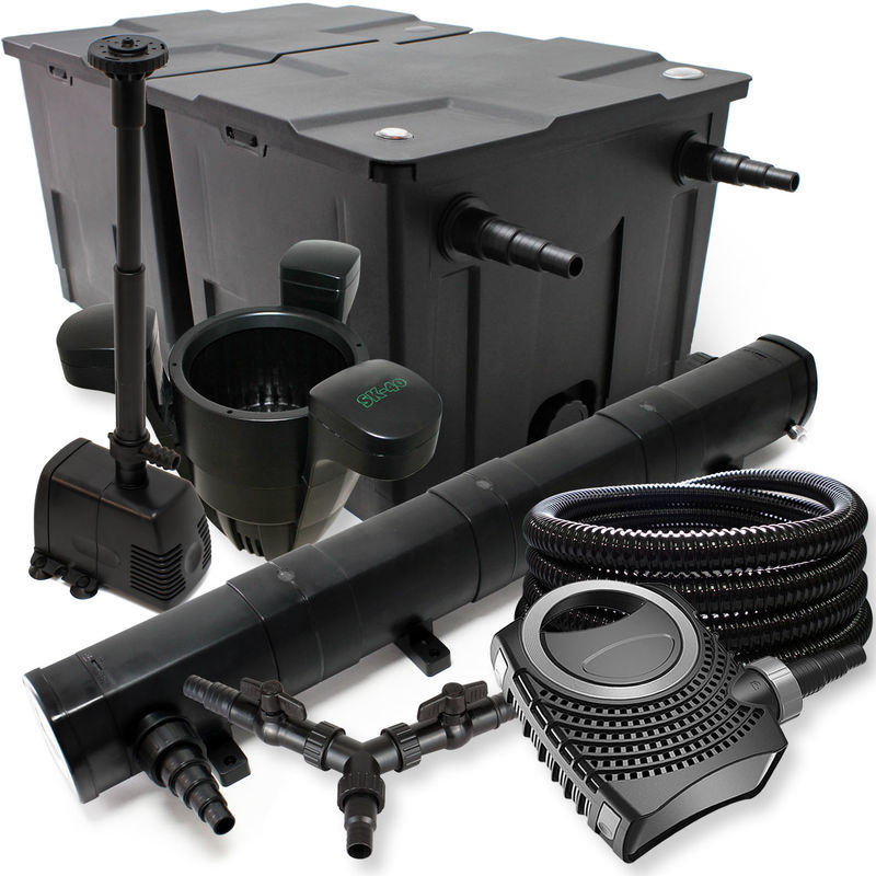 

Wiltec - SunSun Kit Filtración estanque 60000l 72W Clarificador neo10000 25m manguera skimmer fuente jardin