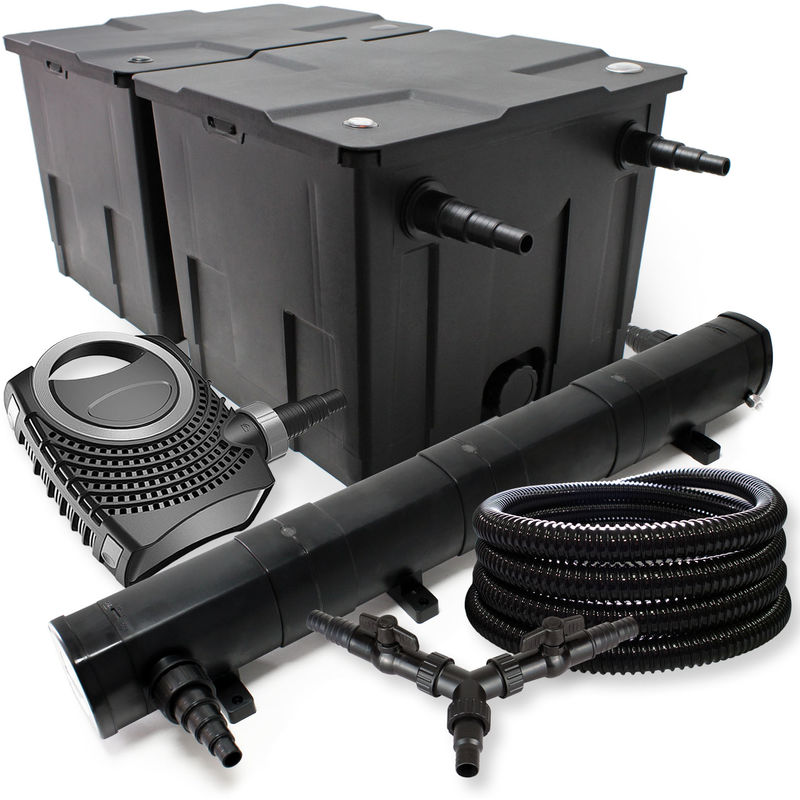 

Wiltec - SUNSUN Kit Filtración estanque 60000l 72W Clarificador neo10000 80W bomba 25m manguera