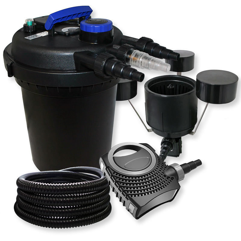 

Wiltec - SunSun Kit Filtración estanque presión 6000L 11W UVC neo8000 25m manguera skimmer CSP-250 jardin