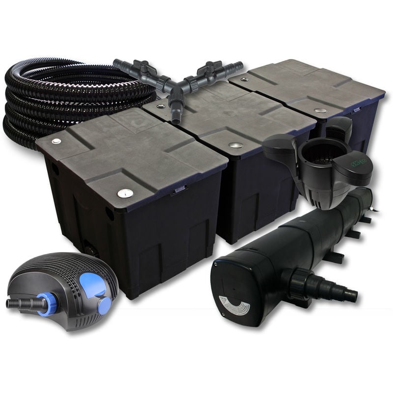 

Wiltec - SunSun Kit Filtrado estanque 90000l 72W clarificador 100W bajo consumo tipo bomba 25m tubo skimmer SK30
