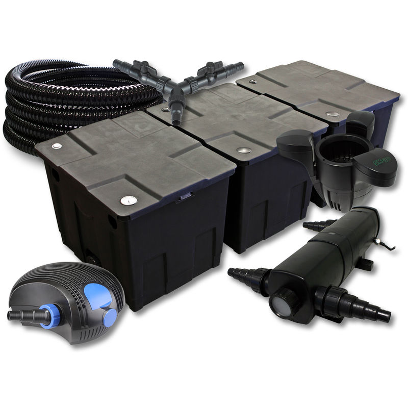 

Wiltec - SunSun Kit Filtro estanque 90000l 36W clarificador 100W bajo consumo tipo 25m manguera skimmer SK30