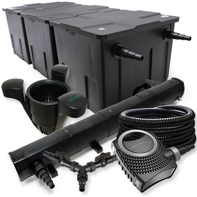 

Wiltec - SunSun Kit Filtro estanque 90000l 72W clarificador neo10000 80W bomba 25m manguera skimmer SK40