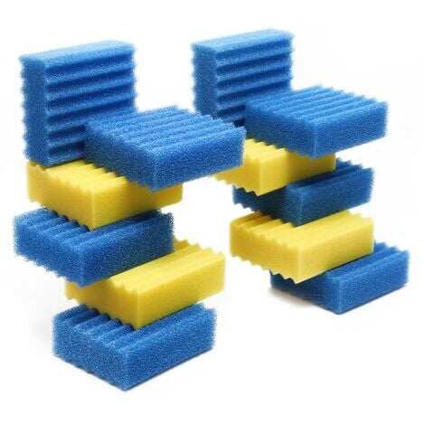 SUNSUN Lot de 12 pièces de rechange pour filtre biologique CBF350 Ensemble complet d'éponge filtrante en coton d'origine