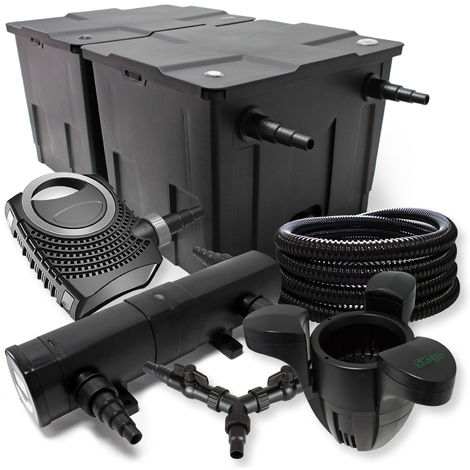 SUNSUN para estanques 60000l 24W Purificador para estanques 80W ECO Bomba 25m Tubo skimmer SK30
