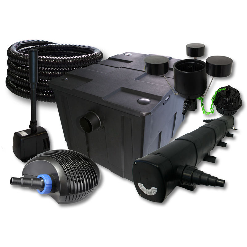 

Wiltec - SUNSUN set filtro 60000l Estanque 72W clarificador 40W ECO Bomba 25m Manguera Skimmer fuente jardin