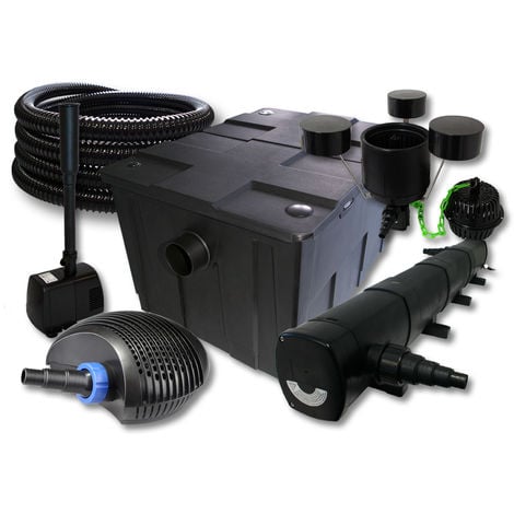 SUNSUN set filtro 60000l Estanque 72W clarificador 40W ECO Bomba 25m Manguera Skimmer fuente jardin