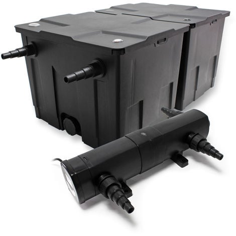 SunSun Set Filtro estanques CBF-350B hasta 60000l 24W clarificador UV CUV-224