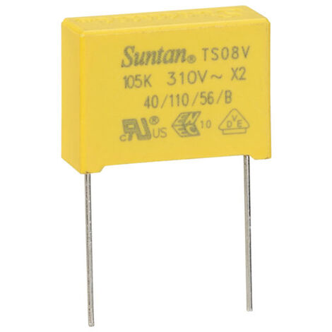 Suntan TS08V0A9105KBB0G0R 1 St. Folienkondensator   1 µF 310 V 10 % 10 mm (L x B) 19 mm x 26.5 mm
