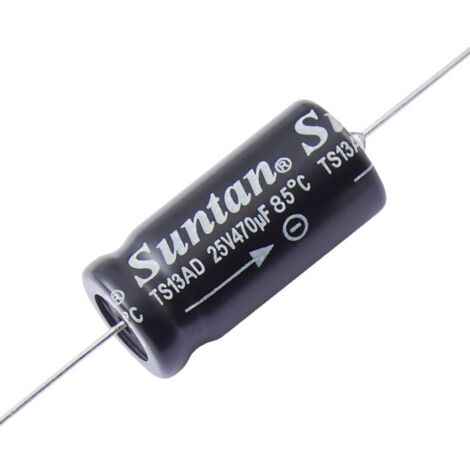 Suntan TS13AE001J332MSB000R Condensateur électrolytique sortie axiale 3.300 µF 63 V 0.2 % (Ø x L) 43 mm x 25 mm 1 pc(s) D239372
