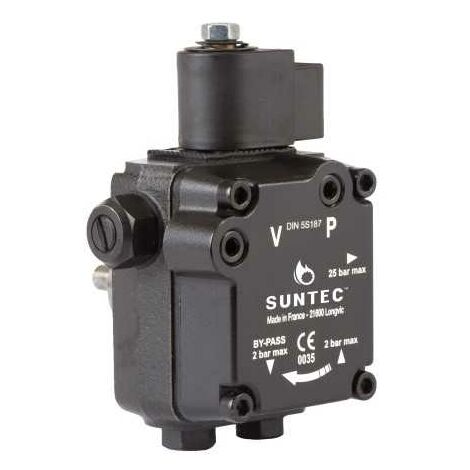 Suntec – Pompe à fioul pour brûleur/chaudière – Débit 36 l/h à 2800 t/min – Pression 8 à 15 bars – Sortie gicleur gauche - AL 35 C