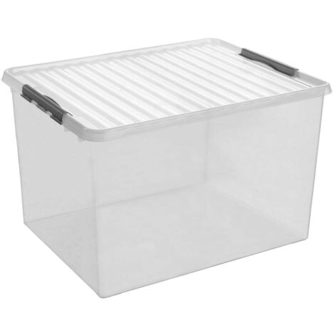 Sunware Aufbewahrungsbox Q-Line 150L transparent 80 x 50 x 48,4 cm Aufbewahrungsbox