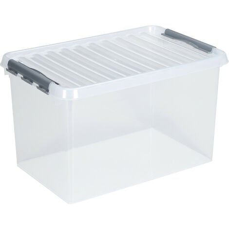 Sunware Aufbewahrungsbox Q-Line 62L transparent 60 x 40 x 34 cm Boxen, Körbchen & Kisten