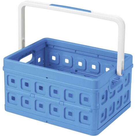 Sunware Klappbox Square 24 L blau Einkaufsbox Einkaufskorb mit Griff
