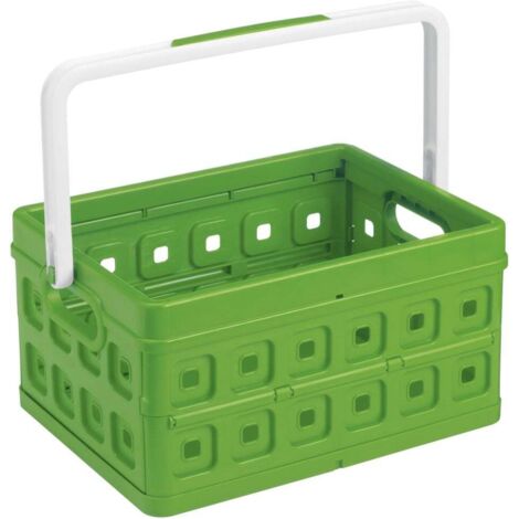 Sunware Klappbox Square 24 L grün Einkaufsbox Einkaufskorb mit Griff