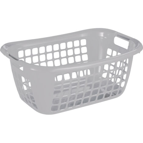 Sunware Wäschekorb Basic 48L silber 55 x 38 x 23 cm Boxen, Körbchen & Kisten