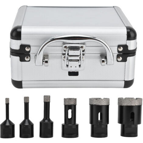 SUNXURY Diamantbohrer-Set, 6-in-1 Lochsägen-Set für Diamantfliesen, Hohlkernbohrer, Handwerkzeug, Zubehör für 6-38 mm M14