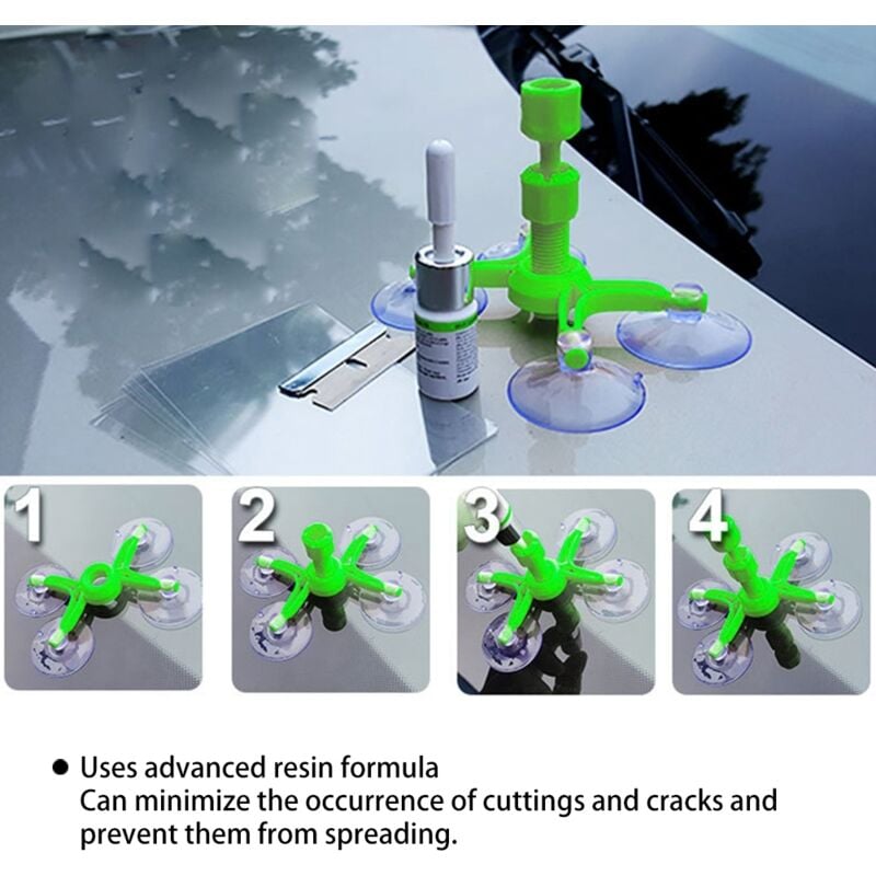 Image of SUNXURY DIY Autoreparaturset für Fensterglas und Windschutzscheibe, Kratzer und Risse
