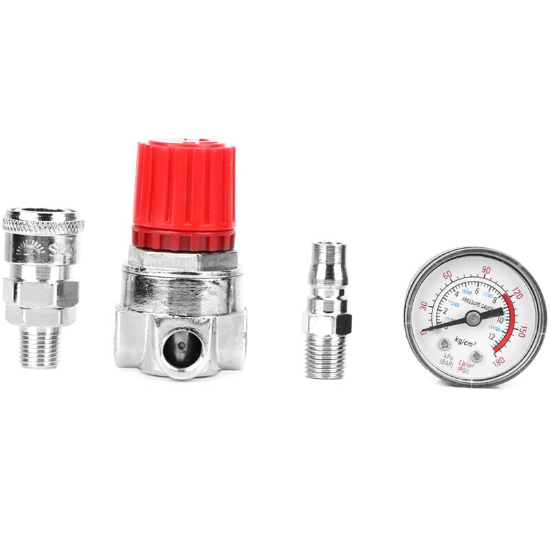 Image of SUNXURY Druckreglerschalter Steuerventil Manometer mit Stecker/Buchse für Luftkompressor