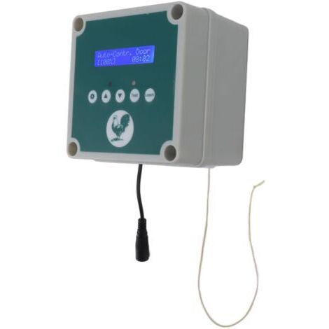 SUNXURY, IP44 Automatischer Hühnerstall-Türöffner mit Fernbedienung, Hühnerstall-Türantriebsmotor-Set mit Timer und Lichtsensor, 100–240 V, EU-Stecker