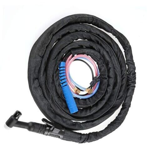 SUNXURY Torche de Soudage TIG Connecteur à Écrou Agon Refroidi à l'Eau avec Câble 4m/8m et Cache en Jean 350A(4m)