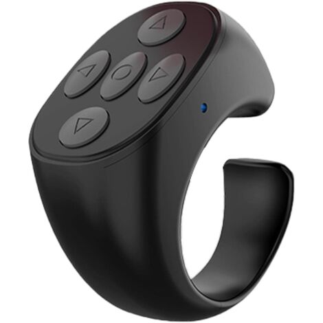 Suoneria Bluetooth multifunzionale - Suoneria con telecomando Bluetooth  Suoneria portatile wireless ricaricabile con telecomando per fotocamera, girapagine per cellulari e tablet (Nero)