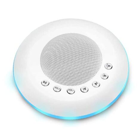 Suono bianco, adatto a neonati e adulti, 28 suoni, funzione luce notturna, alimentazione tramite USB, bianco