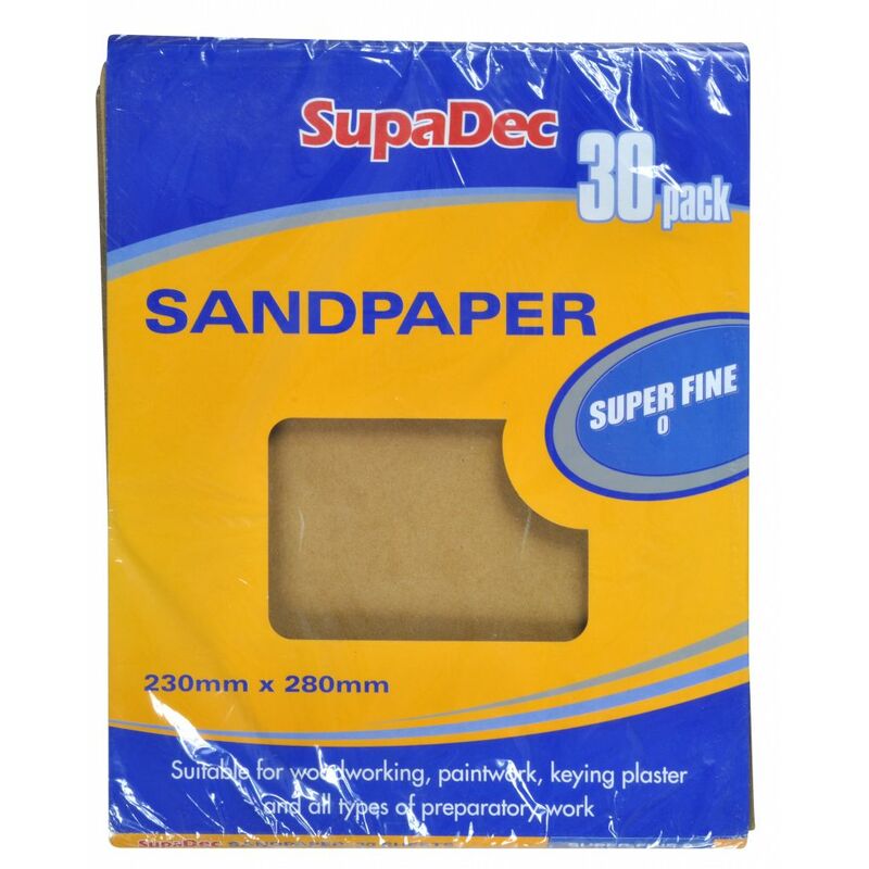 Supadec - General Purpose Sandpaper Pack 30 Super Fine 0 - GP30SF