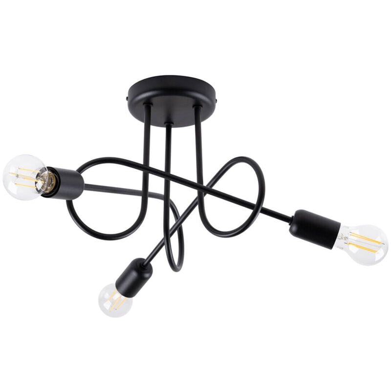 Plafonniers Supeł acier 3xE27 45cm Sollux