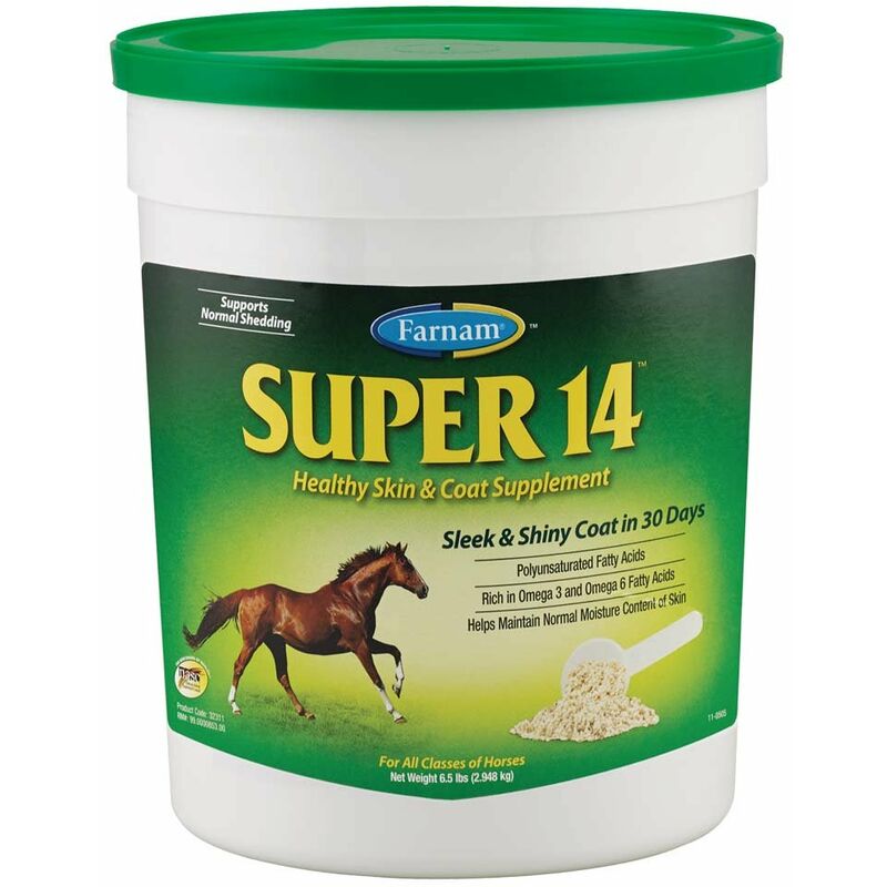 Farnam - SUPER 14 Supplément spécifique pour la santé de la peau et du pelage des chevaux 2,95 kg